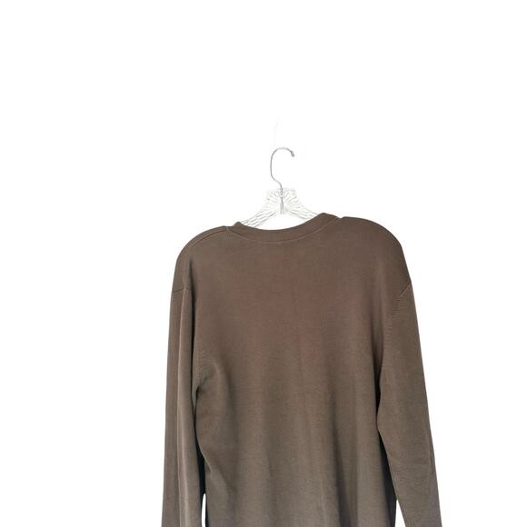 J. Jill Brown Basic Long Sleeve Casual V-Neck Mock Neck Knit Sweater Size XL - Picture 8 of 12